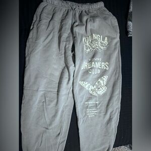 YoungLA, grey joggers size large